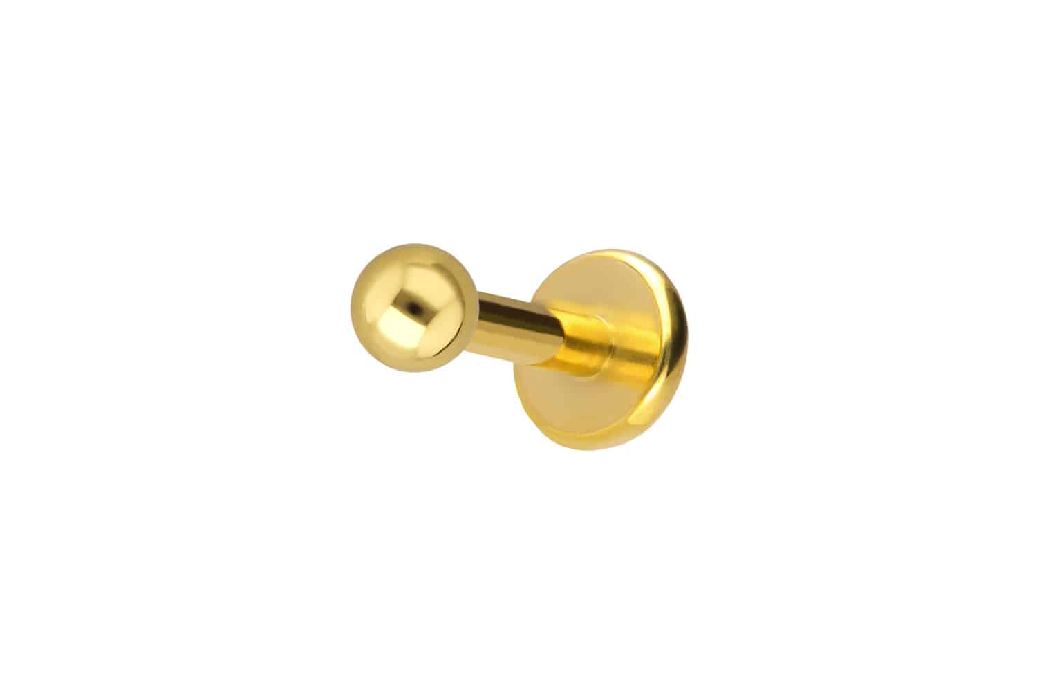 Titan Labret Piercing mit Innengewinde + 925er Silber Aufsatz MOISSANIT